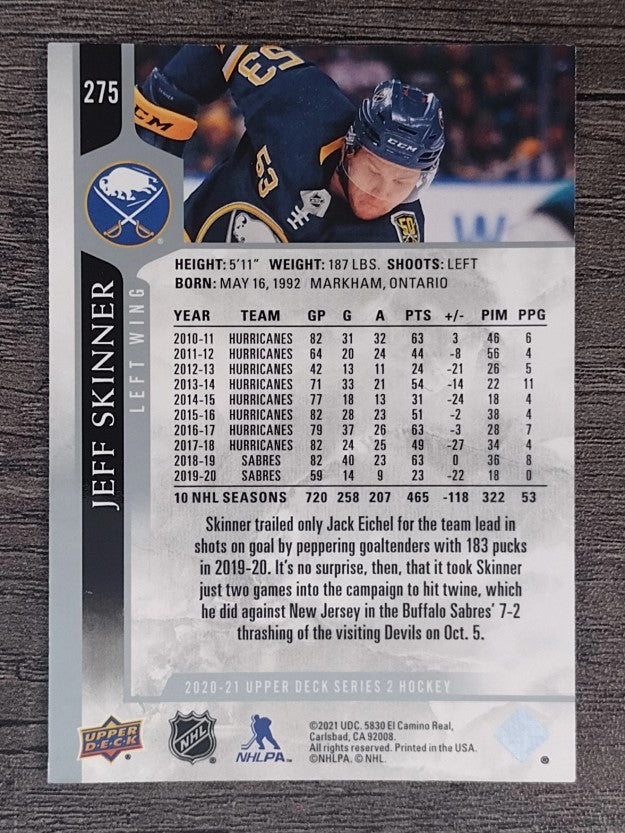 2020-21 Upper Deck #275 Jeff Skinner