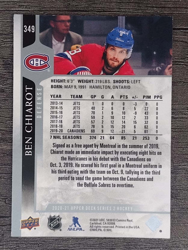 2020-21 Upper Deck #349 Ben Chiarot
