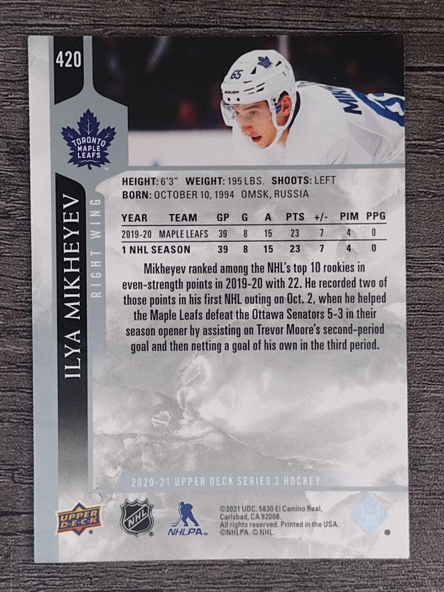2020-21 Upper Deck #420 Ilya Mikheyev