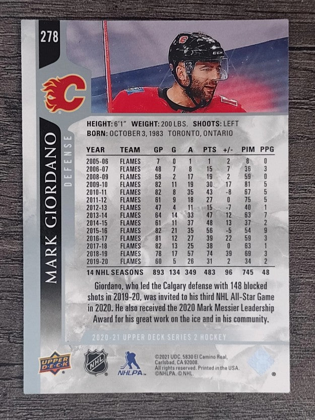 2020-21 Upper Deck #278 Mark Giordano