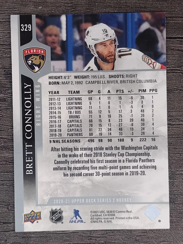 2020-21 Upper Deck #329 Brett Connolly