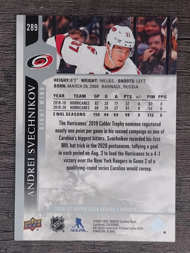 2020-21 Upper Deck #289 Andrei Svechnikov