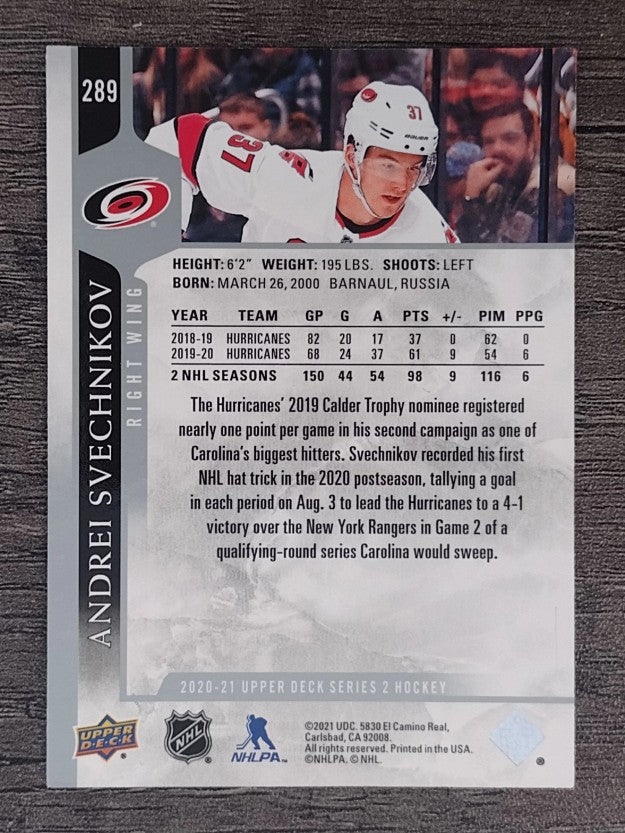 2020-21 Upper Deck #289 Andrei Svechnikov