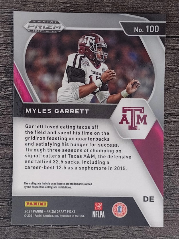 2021 Panini Prizm Draft Picks #100 Myles Garrett