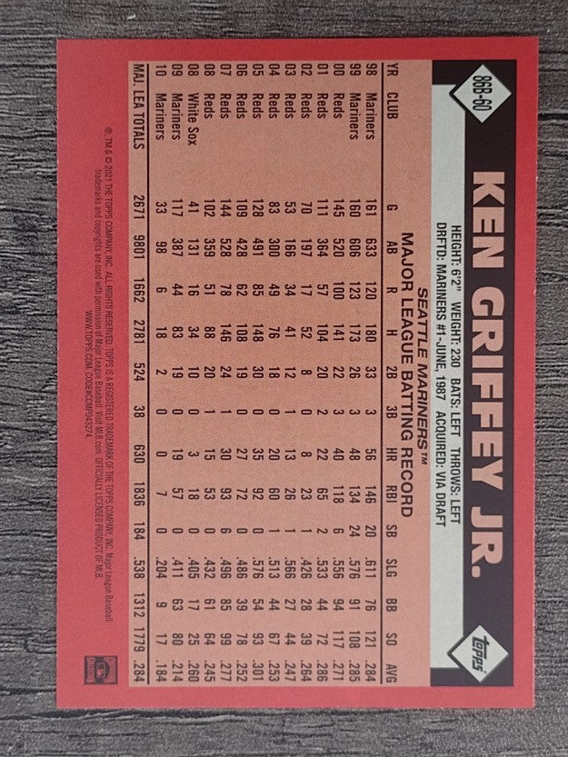 2021 Topps '86 Topps #86B60 Ken Griffey Jr.