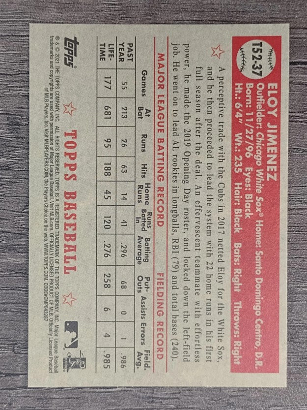 2021 Topps '52 Topps Redux #T5237 Eloy Jimenez