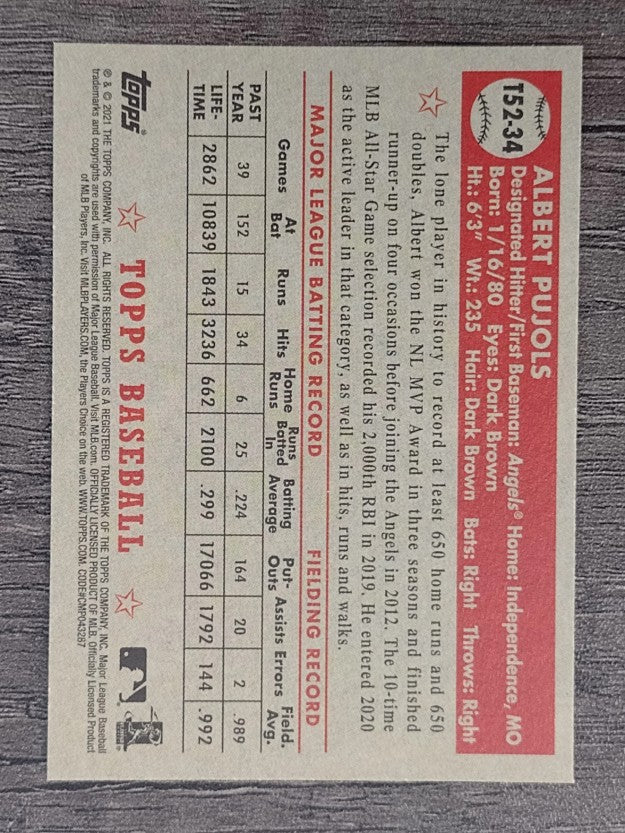2021 Topps '52 Topps Redux #T5234 Albert Pujols
