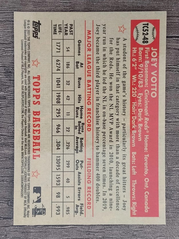 2021 Topps '52 Topps Redux Chrome #TC5248 Joey Votto
