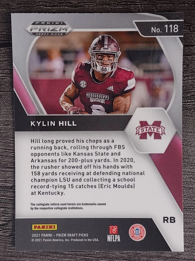 2021 Panini Prizm Draft Picks #118 Kylin Hill RC