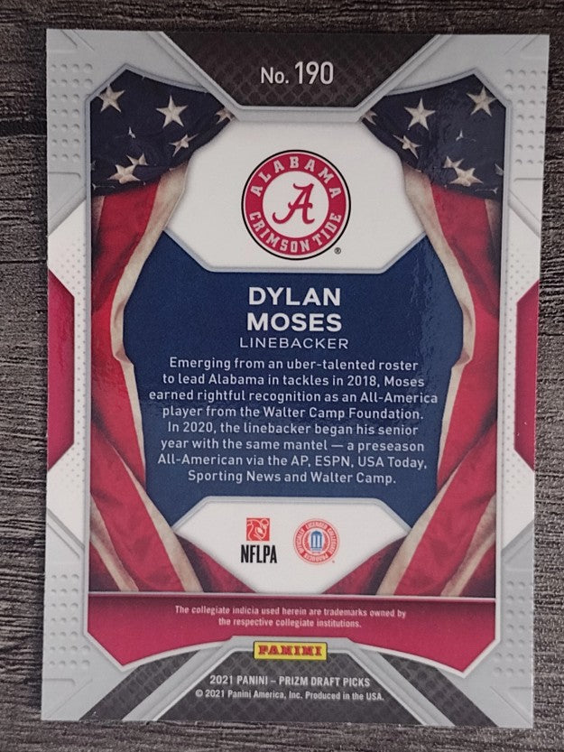 2021 Panini Prizm Draft Picks #190 Dylan Moses AA