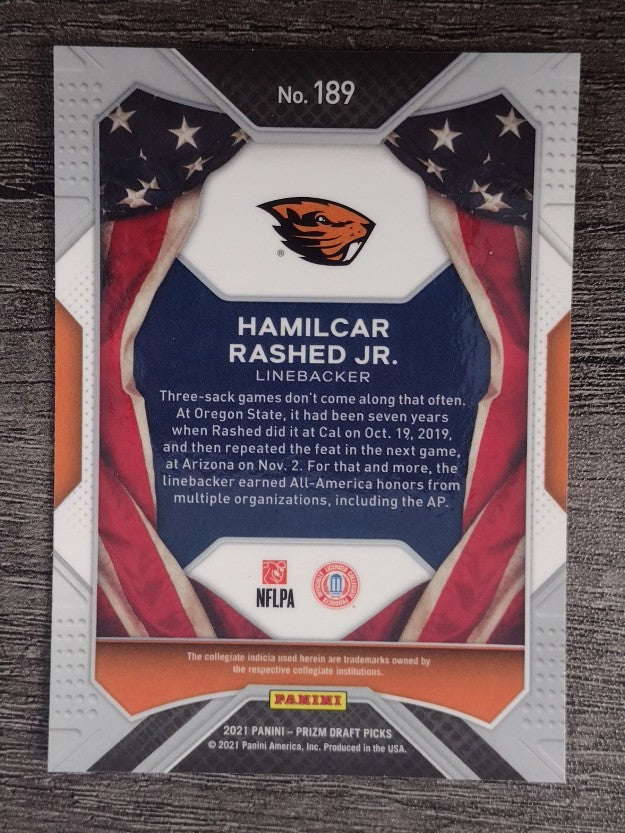 2021 Panini Prizm Draft Picks #189 Hamilcar Rashed Jr. AA