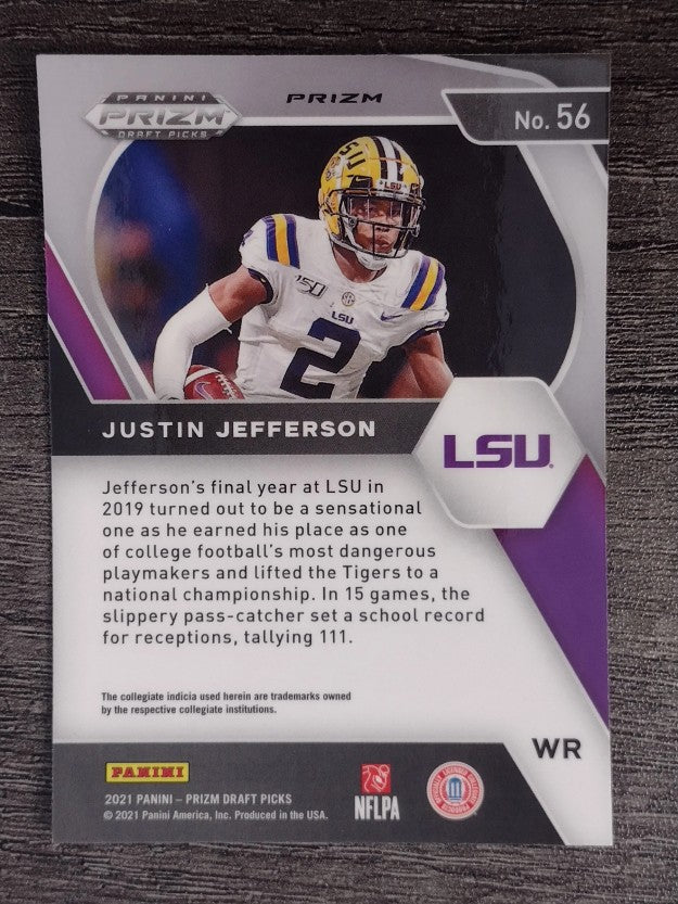 2021 Panini Prizm Draft Picks Prizms Silver #56 Justin Jefferson