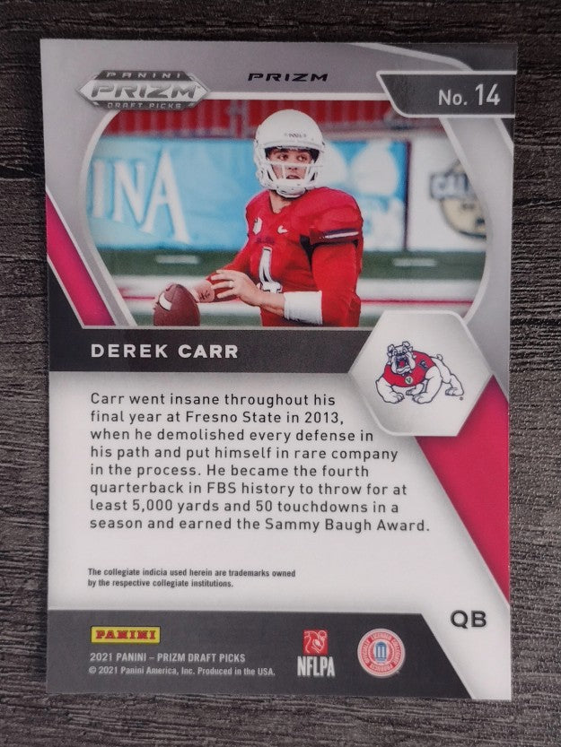 2021 Panini Prizm Draft Picks Prizms Silver #14 Derek Carr