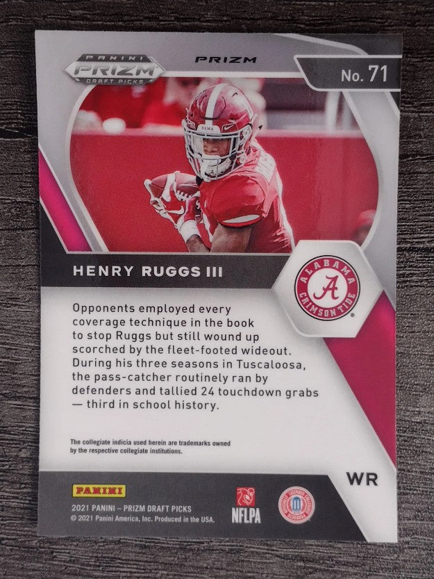 2021 Panini Prizm Draft Picks Prizms Silver #71 Henry Ruggs III