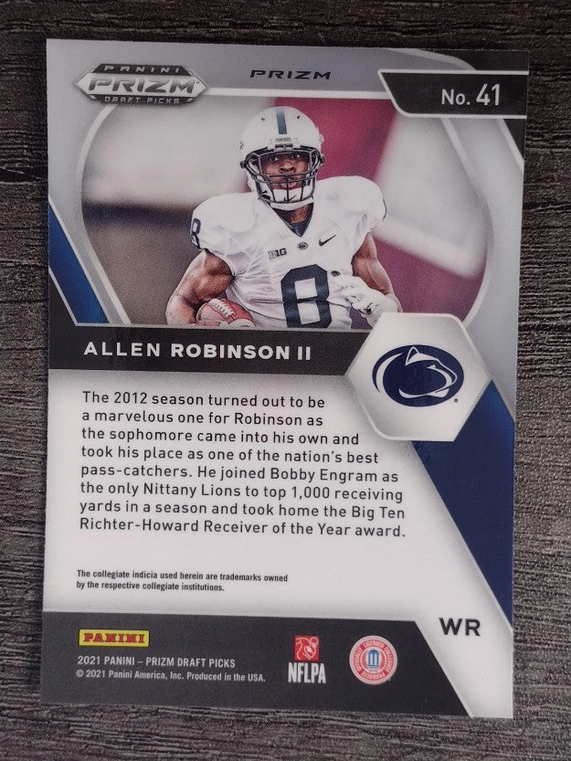 2021 Panini Prizm Draft Picks Prizms Red White and Blue #41 Allen Robinson II