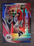 2021 Panini Prizm Draft Picks Prizms Red White and Blue #19 Matthew Stafford