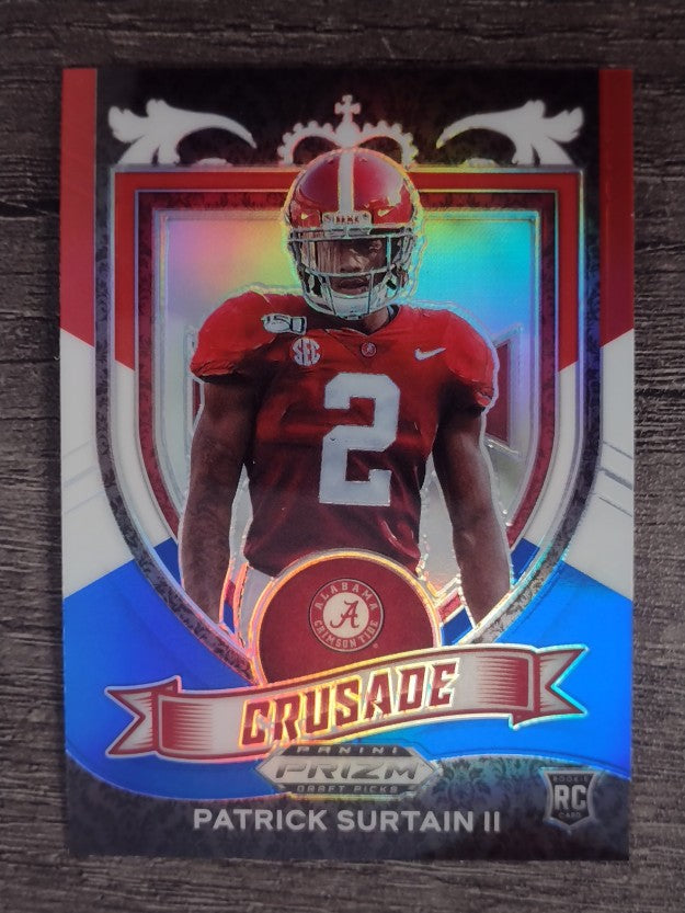 2021 Panini Prizm Draft Picks Prizms Red White and Blue #178 Patrick Surtain II