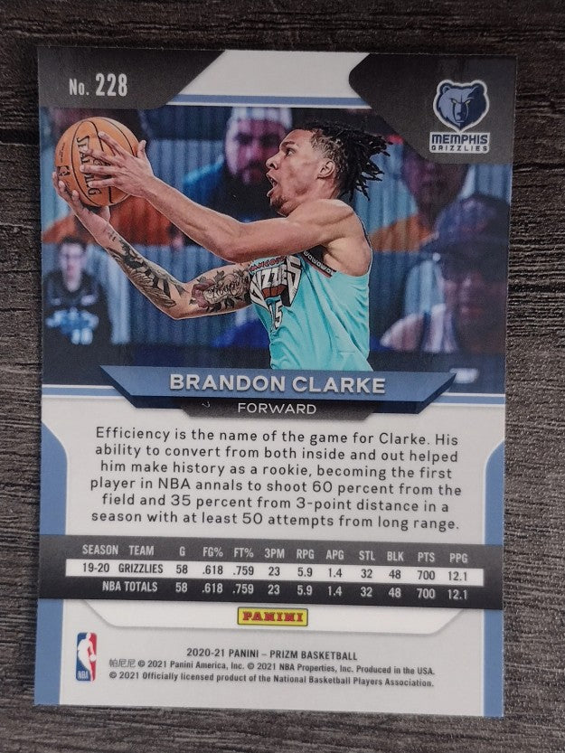 2020-21 Panini Prizm #228 Brandon Clarke