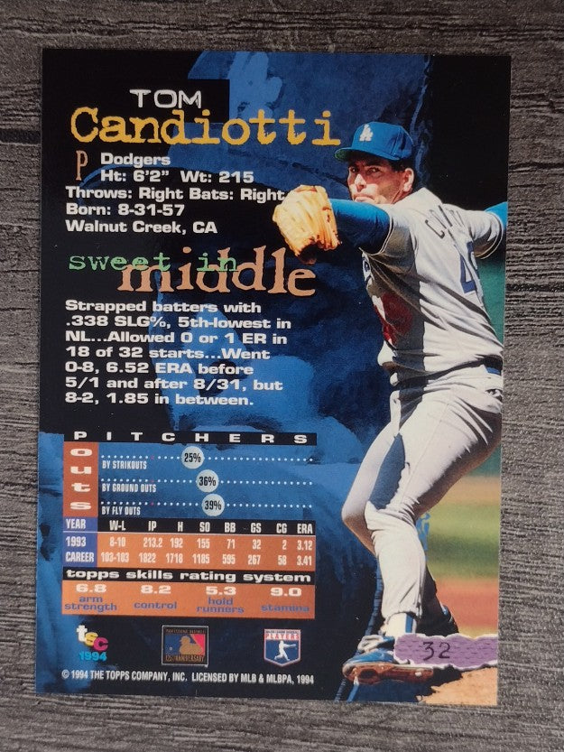 1994 Stadium Club #32 Tom Candiotti
