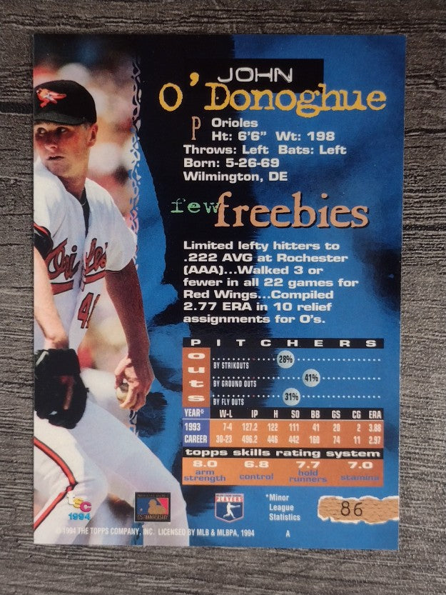 1994 Stadium Club #86 John O'Donoghue