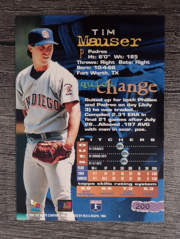 1994 Stadium Club #200 Tim Mauser