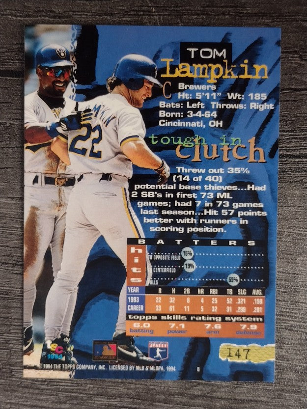 1994 Stadium Club #147 Tom Lampkin