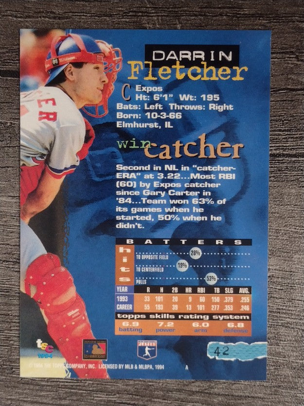 1994 Stadium Club #42 Darrin Fletcher