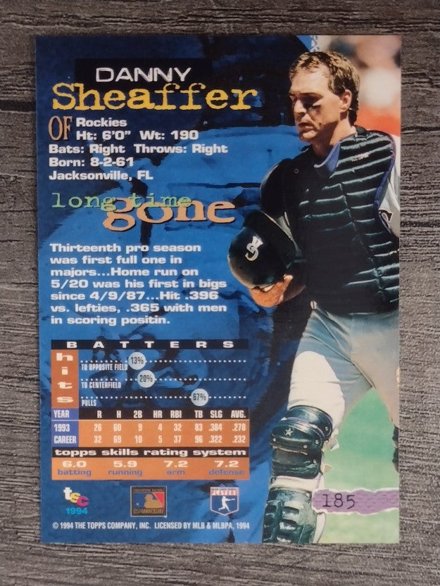 1994 Stadium Club #185 Danny Sheaffer
