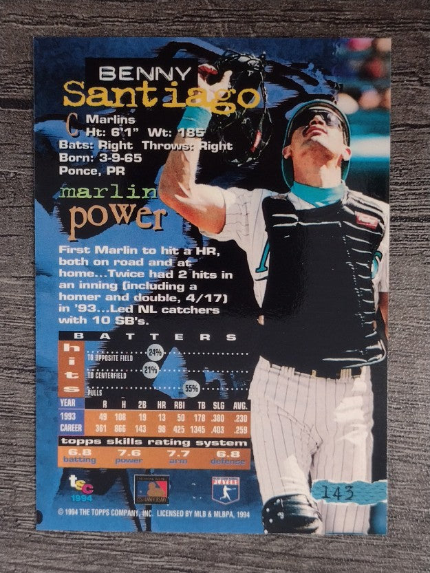 1994 Stadium Club #143 Benito Santiago