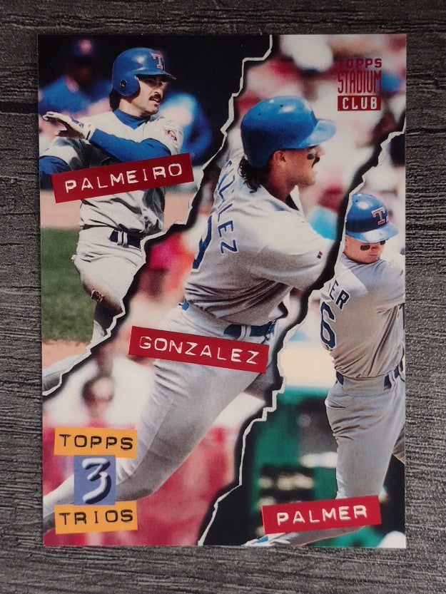 1994 Stadium Club #112 Juan Gonzalez/Rafael Palmeiro/Dean Palmer