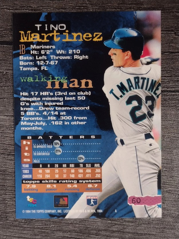 1994 Stadium Club #60 Tino Martinez