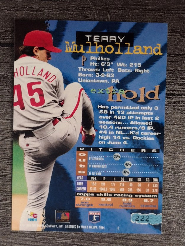 1994 Stadium Club #222 Terry Mulholland
