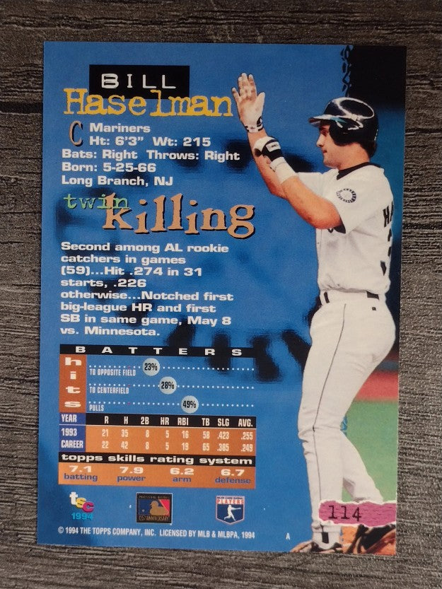 1994 Stadium Club #114 Bill Haselman