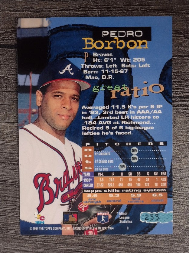 1994 Stadium Club #233 Pedro Borbon