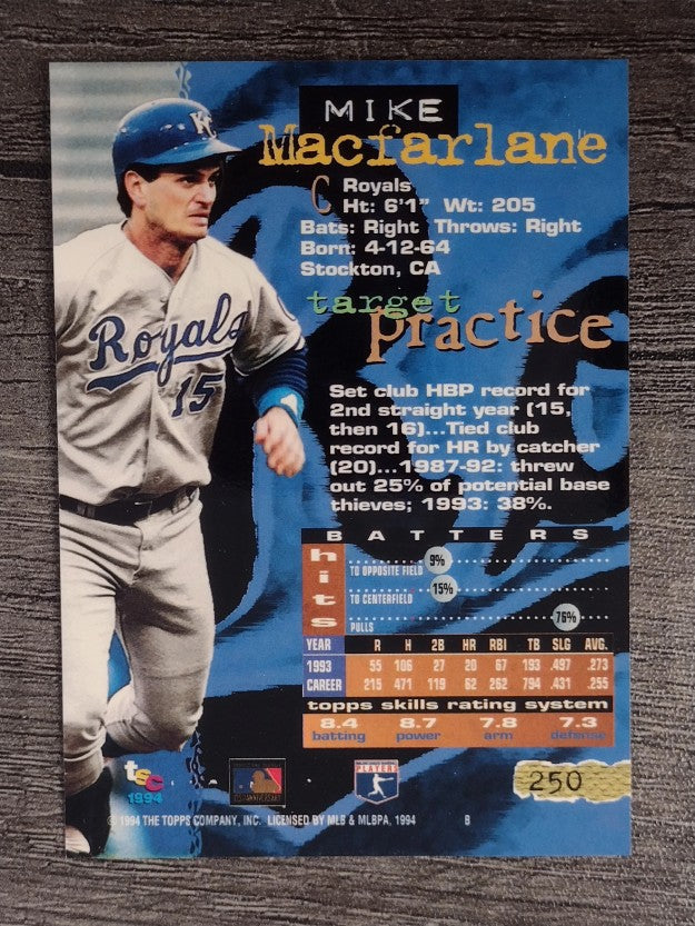 1994 Stadium Club #250 Mike Macfarlane