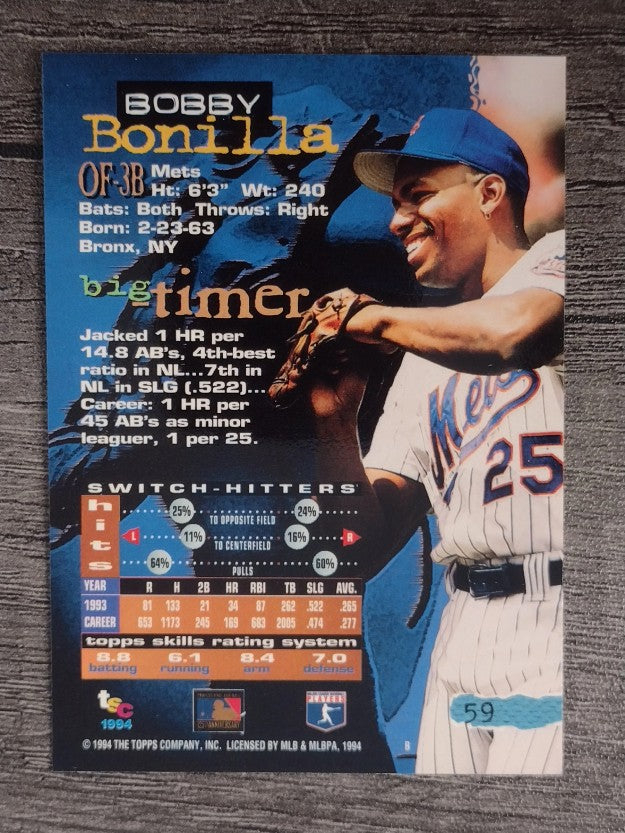 1994 Stadium Club #59 Bobby Bonilla