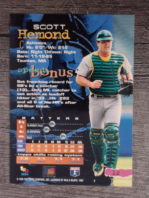 1994 Stadium Club #12 Scott Hemond