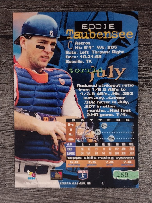 1994 Stadium Club #168 Eddie Taubensee