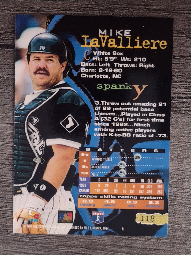 1994 Stadium Club #118 Mike LaValliere