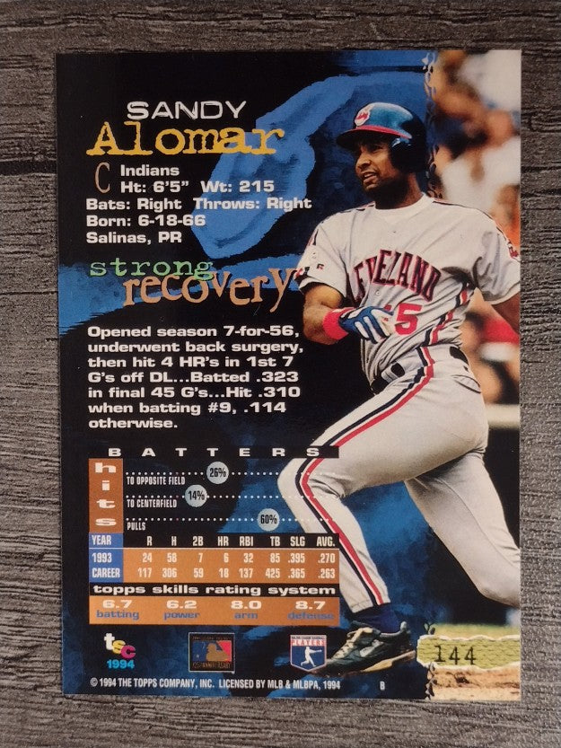 1994 Stadium Club Golden Rainbow #144 Sandy Alomar