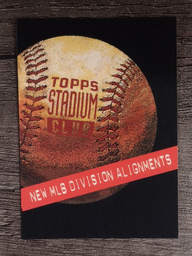 1994 Stadium Club Infocards #10 New MLB Division Alignments