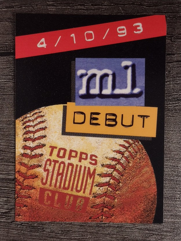 1994 Stadium Club Infocards #8 ML Debut 4/10/93