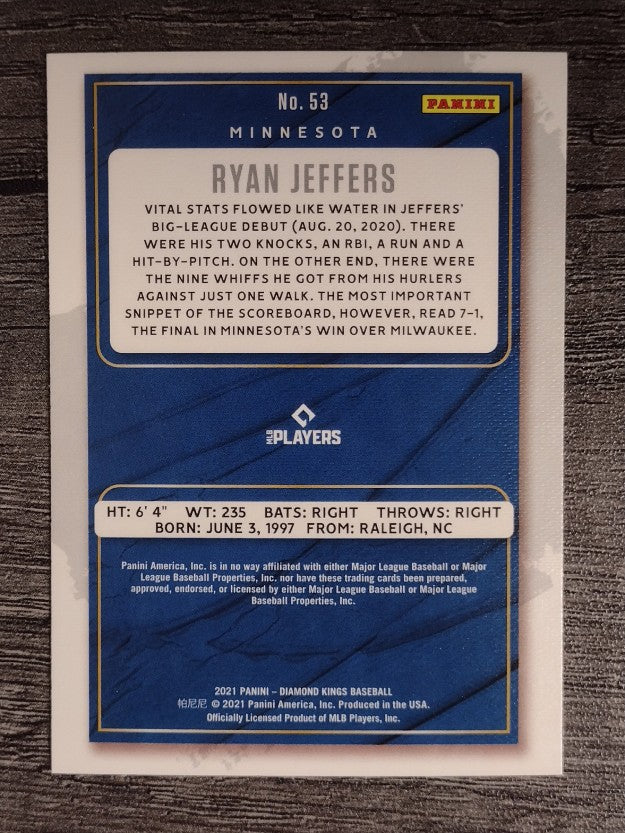 2021 Diamond Kings #53 Ryan Jeffers RC