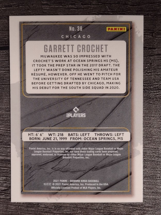 2021 Diamond Kings #38 Garrett Crochet RC