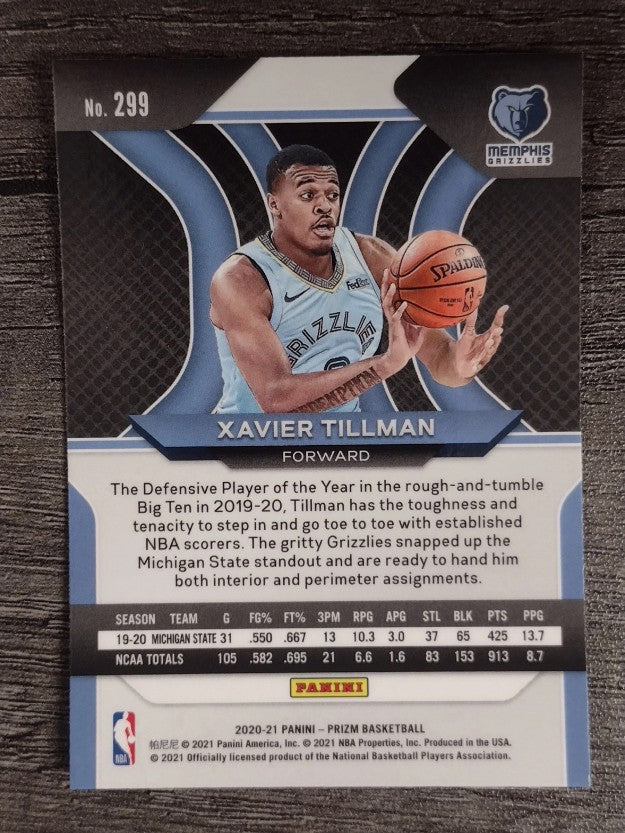 2020-21 Panini Prizm #299 Xavier Tillman RC
