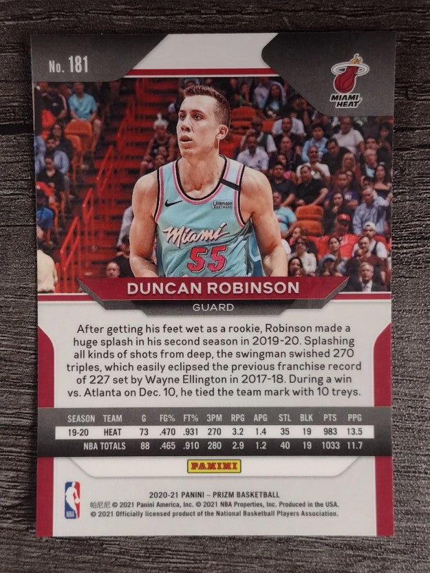2020-21 Panini Prizm #181 Duncan Robinson