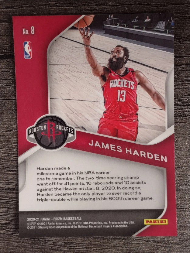 2020-21 Panini Prizm Dominance #8 James Harden