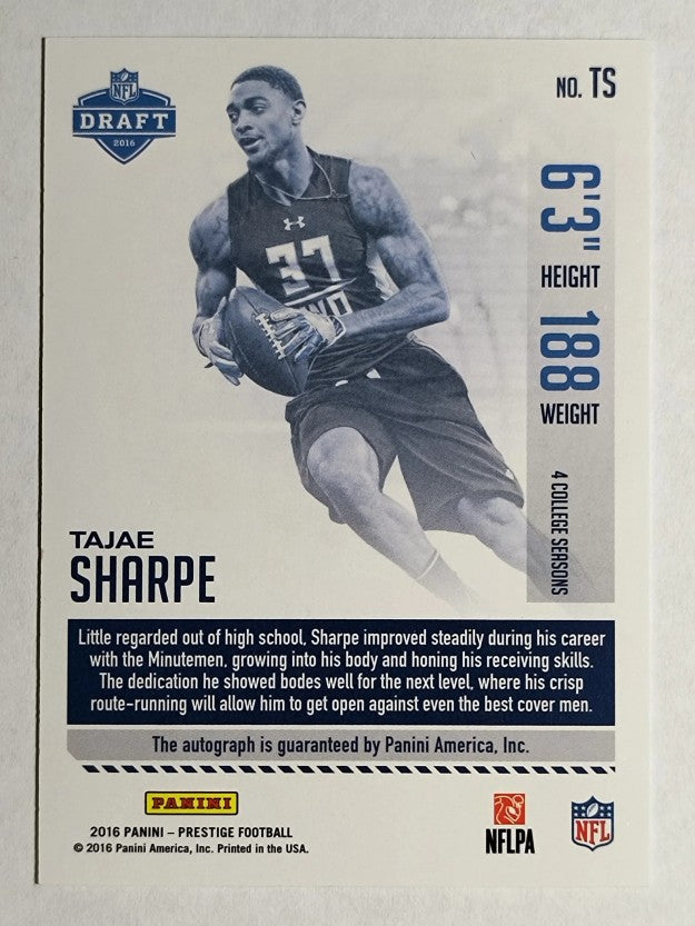 2016 Prestige Rookie Autographs #88 Tajae Sharpe
