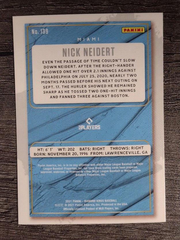 2021 Diamond Kings #139 Nick Neidert SP RC