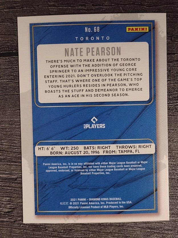 2021 Diamond Kings #68 Nate Pearson RC